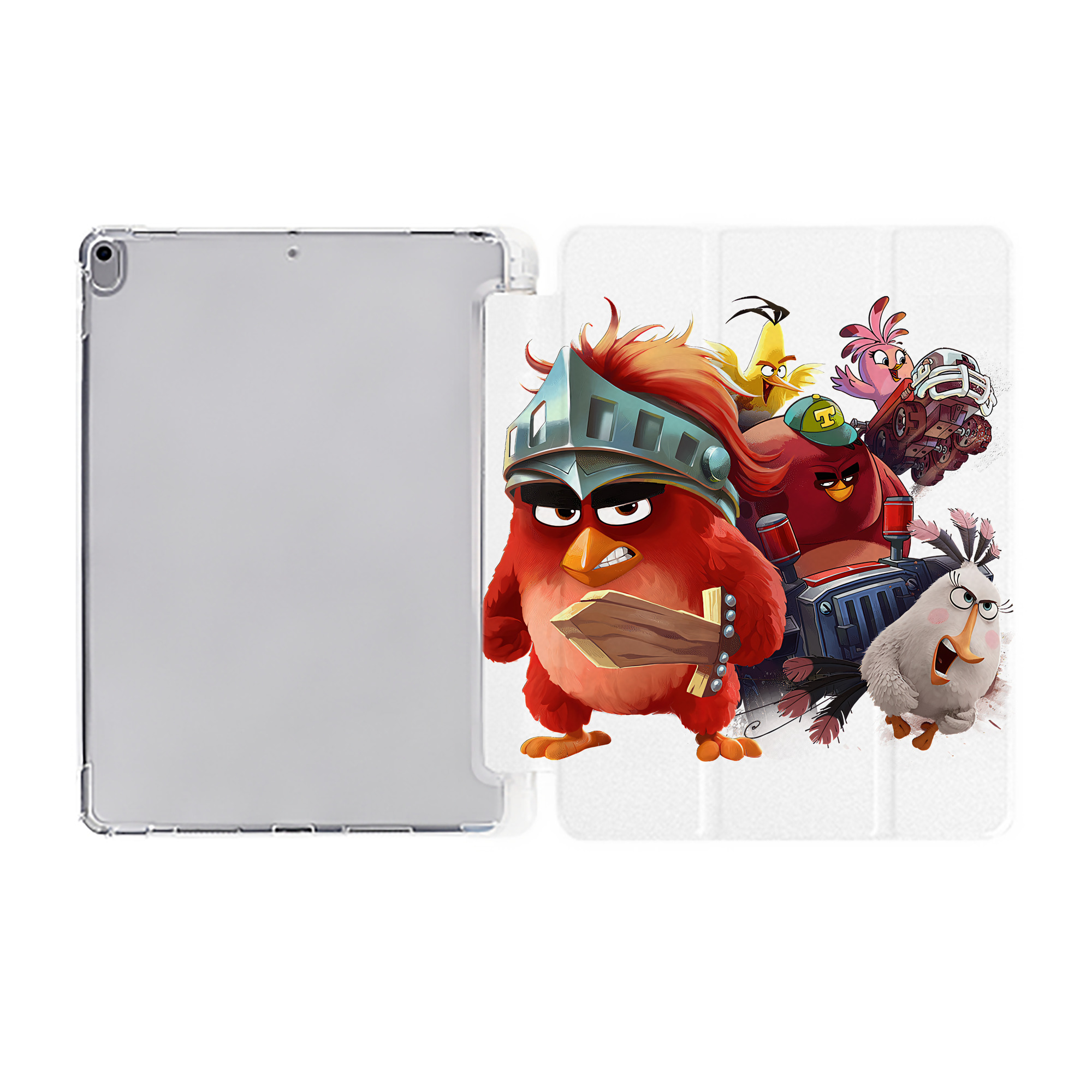 （画像用） Angry Birds アングリーバード IPad ケース ペン収納付き 三つ折りスタンド PUレザー×シリコン 対応機種9.5/10.5/10.9インチ